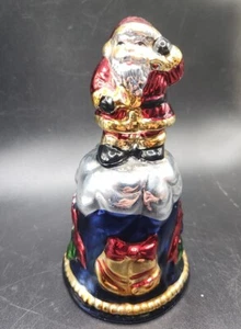 Vintage Quecksilberglas Weihnachtsmann 🙂 Weihnachtsglocke Feiertage 6" - Bild 1 von 6