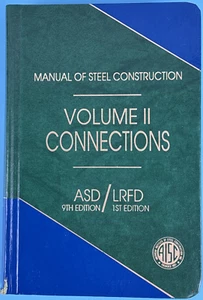 AISC Manual of Steel Construction Edition Book VOLUME 2 II Connectors; Free Ship - Imagen 1 de 16