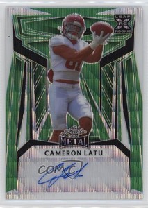 2023 Leaf Metal Green Wave /4 Cameron Latu #BA-CL1 Rookie Auto RC