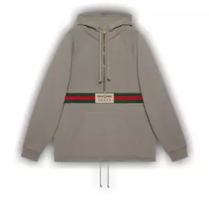 Gucci Brown-green logo cotton hooded, Oversized, Medium - Picture 1 of 4
