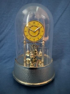 Vintage EDELWEISS MUSIC BOX Anniversary Clock Intact w/ Revolving Pendulum WORKS - Picture 1 of 7