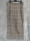 H&M WOMENS TROUSERS SIZE UK 16 BROWN STRETCH