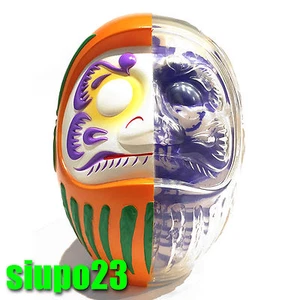 Secret Base Daruma Skull X-Ray Full Color Orange GID Figure Halloween Version - Picture 1 of 4
