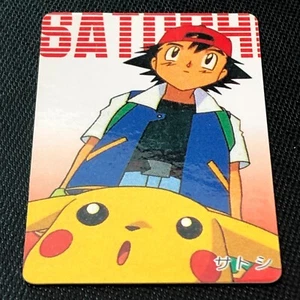 Pokemon Japanese Vintage Mini Carddass Animation Version - Ash & Pikachu - 9 - Picture 1 of 2