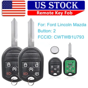 2 For 2011 2012 2013 2014 2015 2016 Ford Taurus Keyless Entry Key Car Remote Fob - Foto 1 di 6