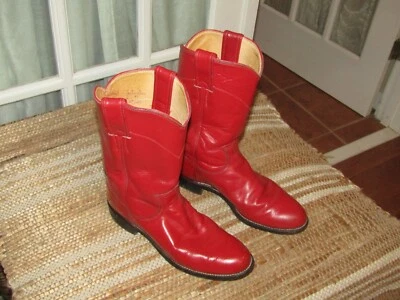 Justin Boots L3055 Bota Western Roper de Cuero Rojo para Mujer talla 5.5 B Foto 1 de 4