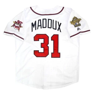 Greg Maddux Atlanta Braves 1995 World Series Home White Jersey Men's (S-3XL) - Picture 1 of 7