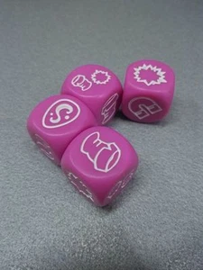 KROSMASTER ARENA - 4 STASIS ENGRAVED DICE DADI VIOLA PURPLE - ANKAMA - Picture 1 of 1