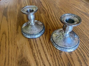 Prelude International Antique Sterling Silver pair of Candlesticks - Picture 1 of 2
