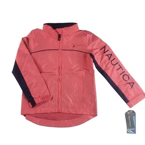 Nautica Performance Jacket/Windbreaker Hooded Girls Size 6 Pink New With Tags - Picture 1 of 8