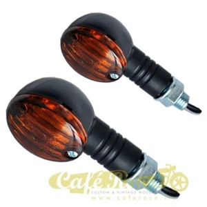 Paire clignotants Flash Homologué Noir Lentille Fumée Homologué Filetage M10 - Picture 1 of 2