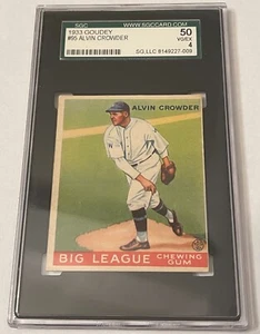 1933 GOUDEY ALVIN CROWDER SGC 4 GREAT EYE APEAL !!! - Bild 1 von 2