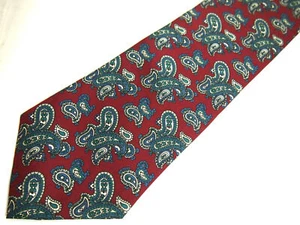 Bert Pulitzer Mens Necktie Tie Burgundy Red Blue Paisley Silk 59"  Career - Picture 1 of 4