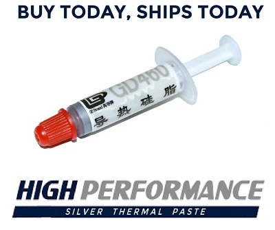 Tubo jeringa gris compuesto térmico plateado de alto rendimiento grasa CPU GPU Foto 1 de 4