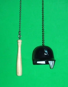 SEATTLE MARINERS CEILING FAN PULL CHAIN SET HELMET AND BASEBALL BAT - Picture 1 of 3