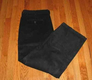 Sz 40x30 Croft & Barrow Men's Classic Corduroy Pleated Pants Black NWT - Picture 1 of 2