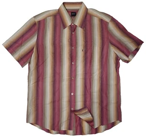 HUGO BOSS Camisas con botones para hombre Camisas multicolores Talla L Mangas cortas Algodón - Imagen 1 de 7