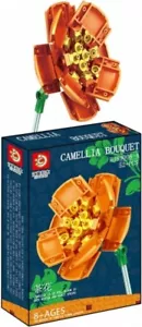 Hui Ji HJ89008-4 Kamelie Klemmbausteine Blume Blumenstrauß Modell NEU - Bild 1 von 1