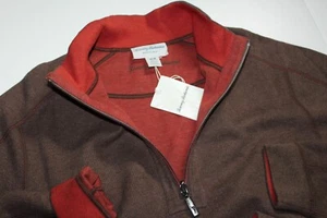 Tommy Bahama Sudadera Media Cremallera Flipsider Reversible Marrón Topo Nueva Mediana M - Imagen 1 de 5