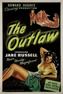 The Outlaw (1943) Jane Russell Howard Hughes cult western movie poster print - Picture 1 of 1