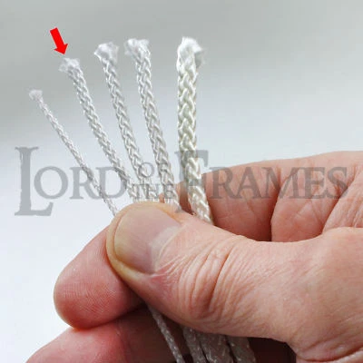 10m x 2,2mm Bajo Estiramiento Poliéster Marco de Imagen Colgante Blanco Trenzado Cable 37kg