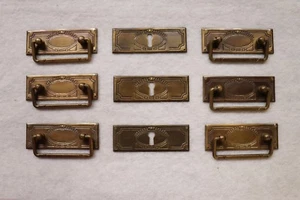 Art Nouveau fitting model Münster set for dresser 3 drawers fitting, handle - Picture 1 of 5