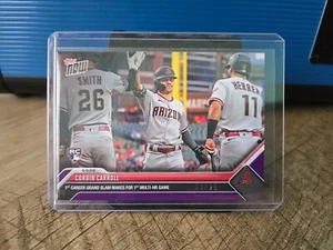 2023 MLB Topps Now Corbin Carroll PURPLE PARALLEL 13/25 SSP Diamondbacks #411 RC - Picture 1 of 4