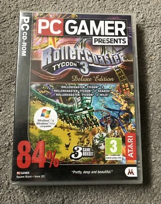 ROLLERCOASTER TYCOON 3 DELUXE EDITION Pc MAD - Base Game add-ons WILD & SOAKED - Image 1 of 2