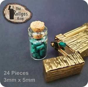 3mm Flints For Dunhill Rollagas Lighter - Sealed Glass Container - 25 pieces UK - Picture 1 of 4