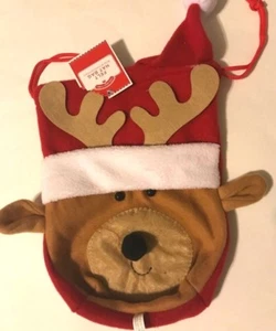 HOLIDAY TIME FELT DRAWSTRING HAT BAG - Picture 1 of 3
