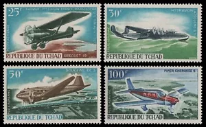Chad 1967 - Mi-N.o 179-182 ** - Estampillada sin montar o nunca montada - aviones / aviones - Imagen 1 de 1