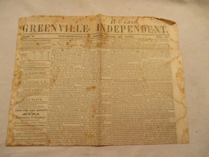 Greenville Independent Michigan Original Antique Newspaper Feb 22 1859 - Picture 1 of 9