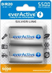 5902020523734 Wiederaufladbare Akkus everActive R20/D Ni-MH 5500 mAh ready to us - Zdjęcie 1 z 2