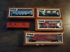 5 Vintage Tyco Ho Scale Train Car Lot In Boxes