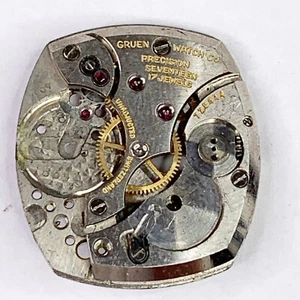 Gruen Uhrwerk 405 Veri-Thin Precision Vintage 17 Jewels Teil Reparatur B - Bild 1 von 5