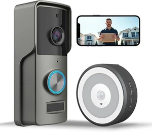 XIULIUU Smart Video Doorbell Camera Wireless, Wi-Fi Outdoor Surveillance Cam ... - Picture 1 of 7