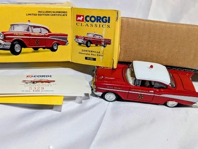 CORGI CLASSICS CENTERVILLE FIRE CHIEF CHEVROLET BEL  AIR CAR  #51201 - Image 1 of 2
