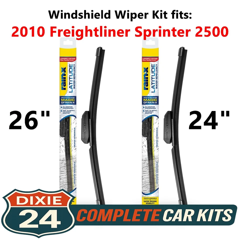 Rain-X Latitude Wiper Kit fits: 2010 Freightliner Sprinter 2500 (26" & 24") - Imagem 1 de 4