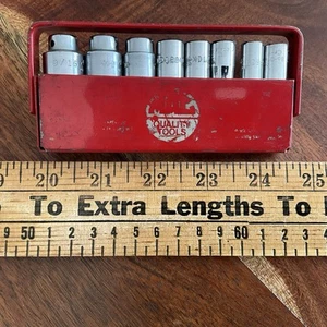 MAC TOOLS 1/4" Drive 12 Pt. Deep Drive SAE Socket Set w/ Tray Incomplete Read ! - Picture 1 of 7