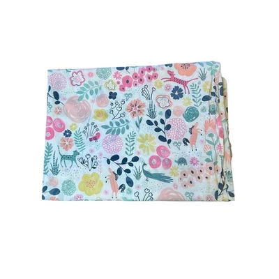 Sábana plana Pottery Barn Kids Sasha's Garden Queen 100 % algodón orgánico  Foto 1 de 4