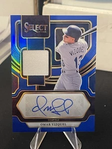 2024 Panini Select Baseball Omar Vizquel Blue Prizm Autographed Patch 15/35 - Picture 1 of 2