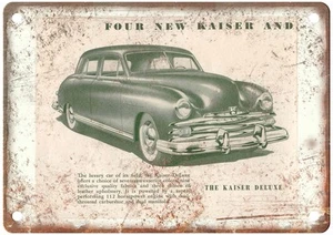 Insegna in metallo Kaiser 1949 pubblicità auto d'epoca look retrò AN3430 - Foto 1 di 2