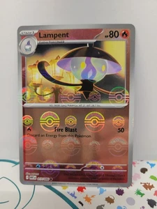 Lampent PokeBall Reverse Holo 017/086 White Flare BPokemon Card COMBINED SHIP - Picture 1 of 3
