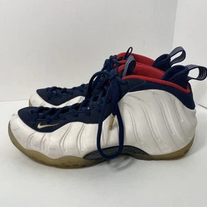 Nike Air Foamposite Einheitsgröße 8,5 Herren Olympisch Weiß Rot Blau 575420-400 - Bild 1 von 10
