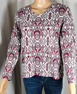 Top donna Croft Barrow Lg stampa multicolore maglia manica lunga cotone momcor - Foto 1 di 13
