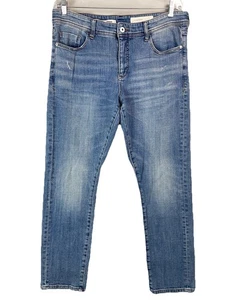 Anthropologie Pilcro Women 34 Jeans Slim Boyfriend Light Wash Stretch Distressed - Picture 1 of 12