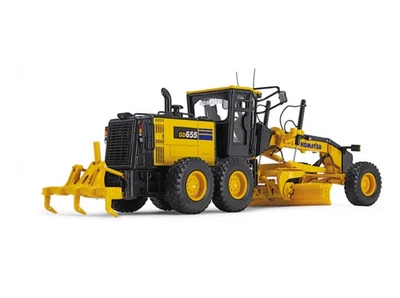 1:50 FirstGear KOMATSU GD655-6 Road Motor Grader Construct Machine Diecast Model - Image 1 of 2