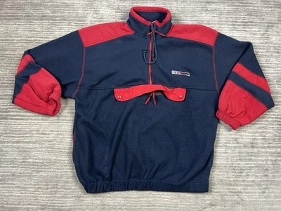Sudadera Bugle Boy Company Para Hombre Grande Azul Rojo Polar Vintage Pullover 1/4 Cremallera Foto 1 de 4