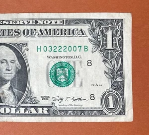 March 22, 2007 (Н 03222007 B) Birthday Note $1 One Dollar Bill ` - Picture 1 of 3