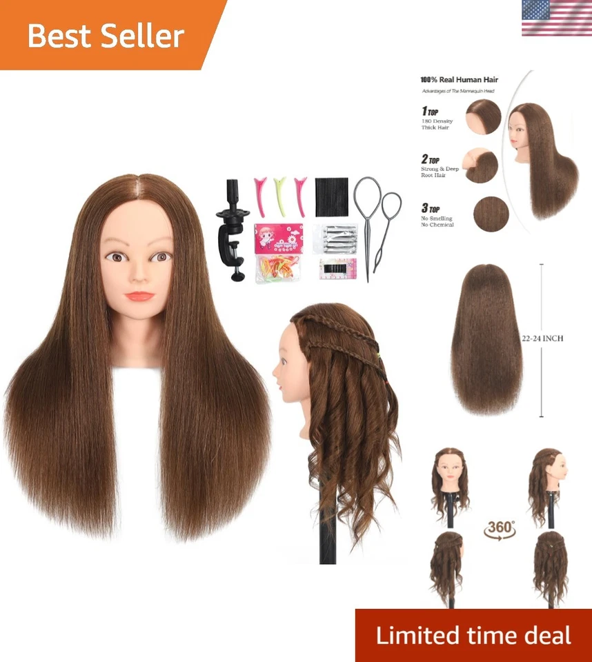 Profi Styling Übungskopf - Braun - Bild 1 von 4